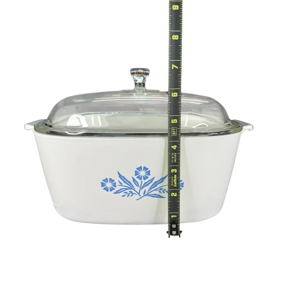 Corning Ware 4 qt Casserole Blue Cornflower P-84-B w/ Lid P-12-C